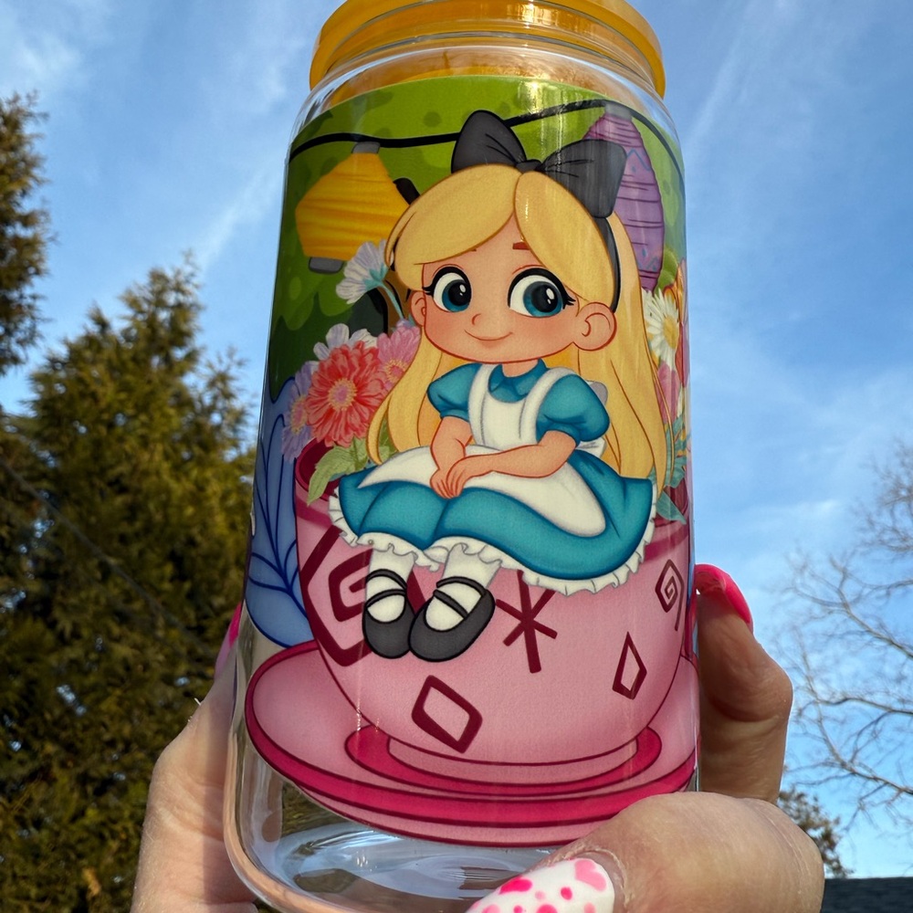 Cute Cartoon Character Glass Jar